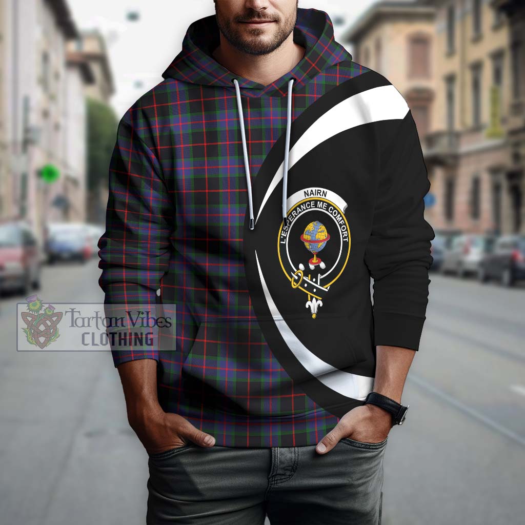 Nairn Tartan Hoodie with Family Crest Circle Style Zip Hoodie - Tartan Vibes Clothing