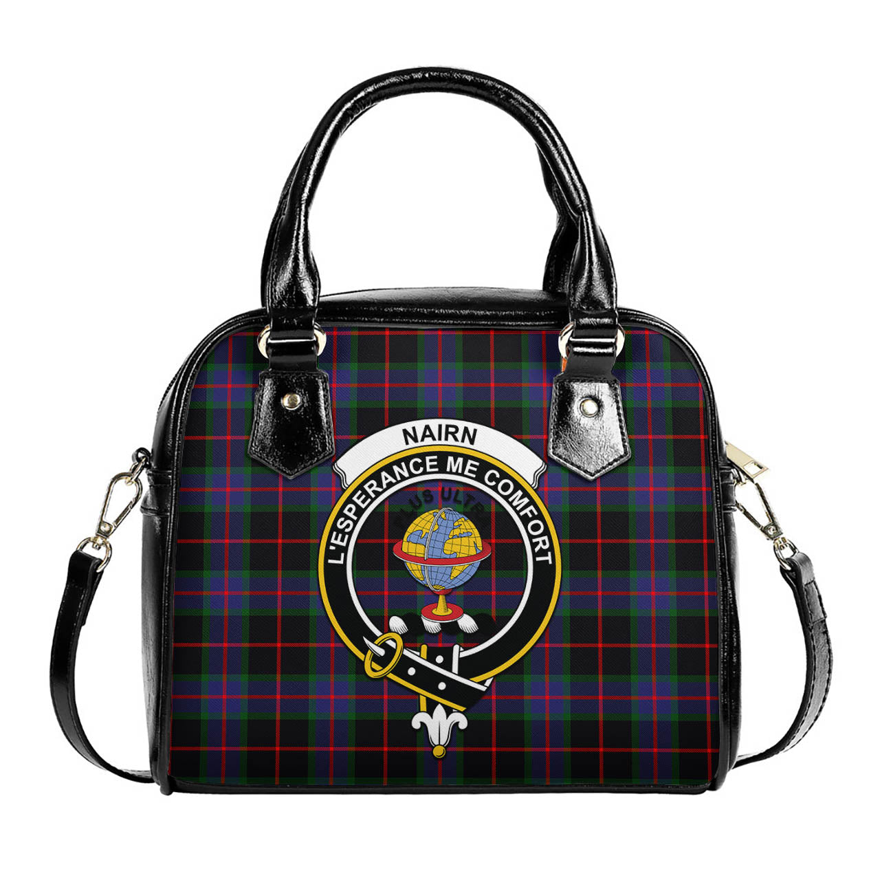 Nairn Tartan Shoulder Handbags with Family Crest One Size 6*25*22 cm - Tartanvibesclothing