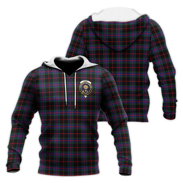 Nairn Tartan Knitted Hoodie with Family Crest