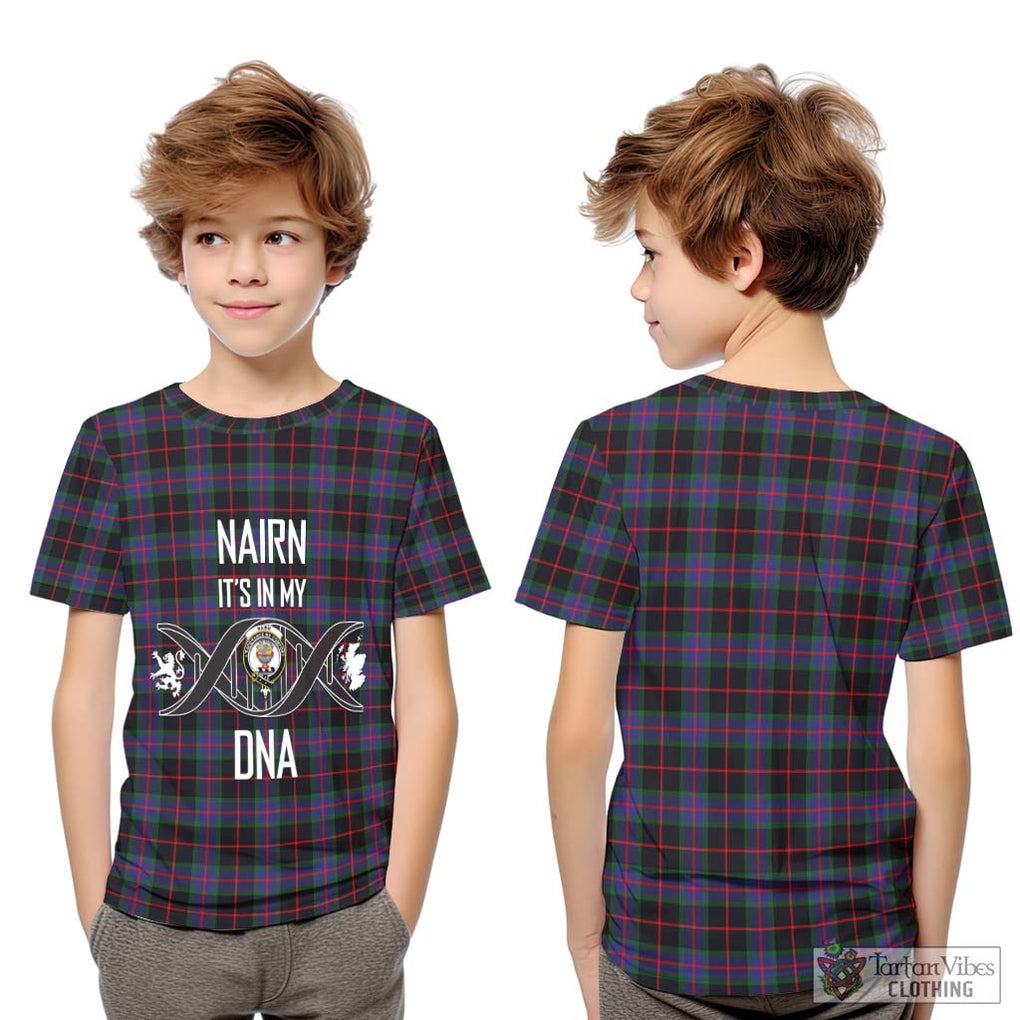 Nairn Tartan Kid T-Shirt with Family Crest DNA In Me Style Youth XL Size14 - Tartanvibesclothing Shop