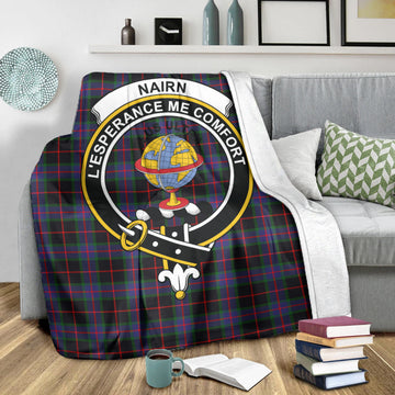 Nairn Tartan Blanket with Family Crest