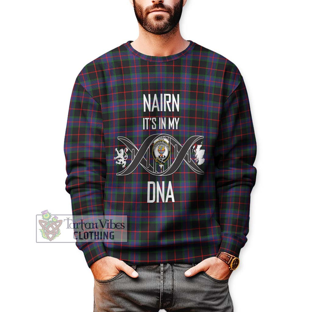 Nairn Tartan Sweatshirt with Family Crest DNA In Me Style Unisex - Tartanvibesclothing Shop