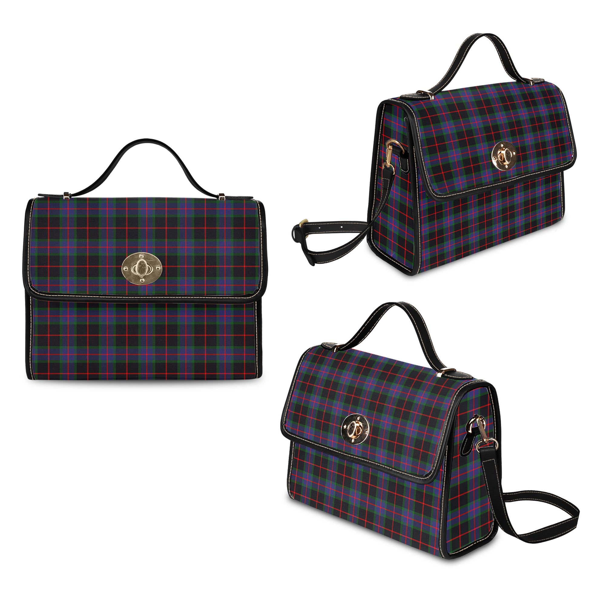 nairn-tartan-leather-strap-waterproof-canvas-bag