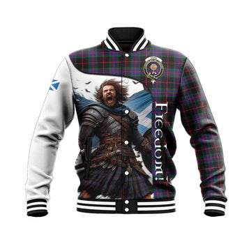 Nairn Crest Tartan Baseball Jacket Inspired by the Freedom of Scottish Warrior