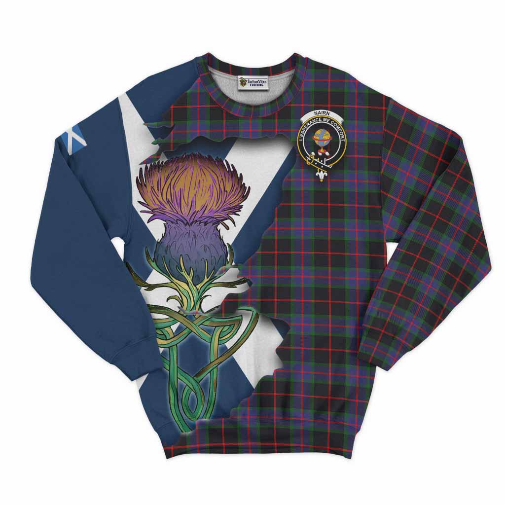 Nairn Tartan Family Crest Sweatshirt Scottish Thistle Celtic Inspired Unisex - Tartan Vibes Clothing