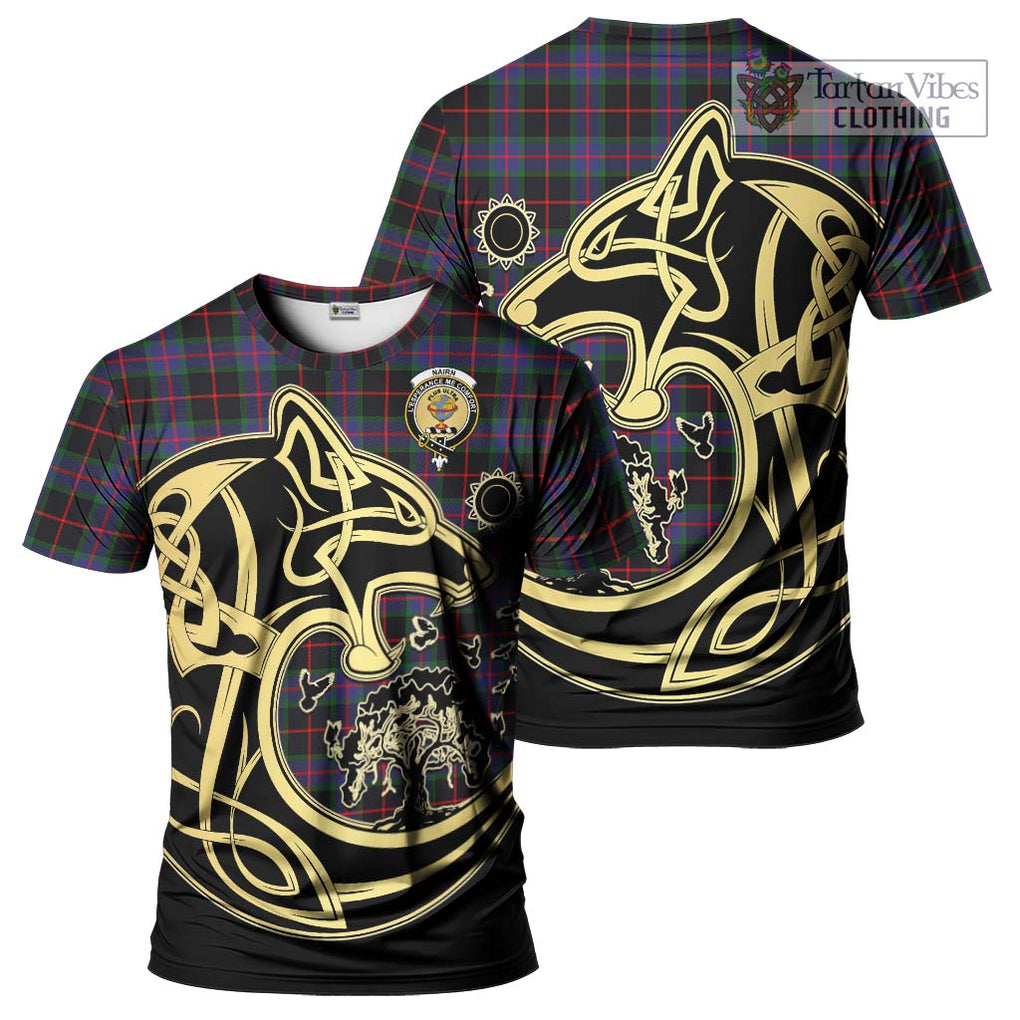 Nairn Tartan T-Shirt with Family Crest Celtic Wolf Style Kid's Shirt - Tartan Vibes Clothing