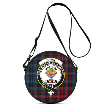 Nairn Tartan Round Satchel Bags with Family Crest