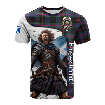 Nairn Crest Tartan Cotton T-shirt Inspired by the Freedom of Scottish Warrior