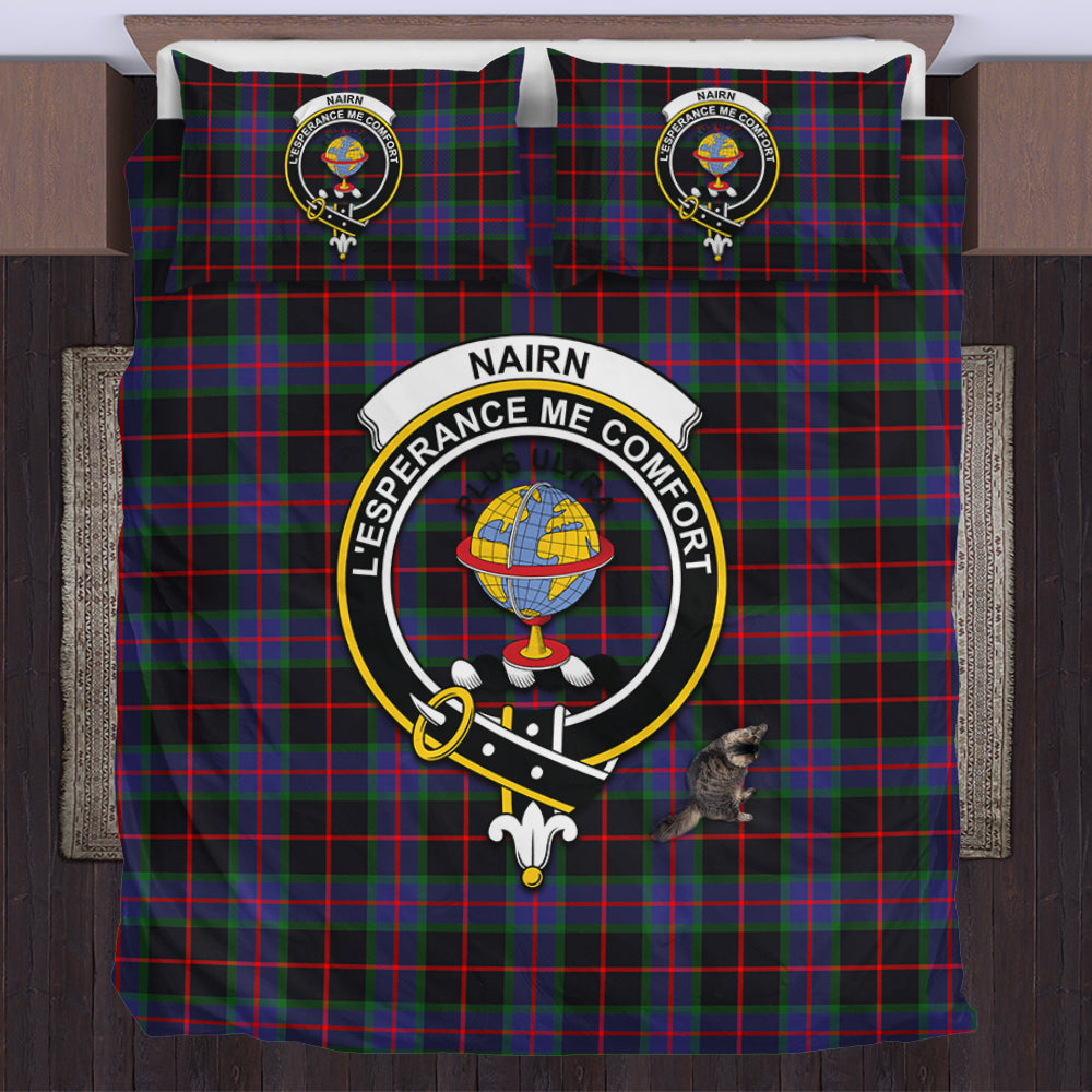 Nairn Tartan Bedding Set with Family Crest US Bedding Set - Tartan Vibes Clothing