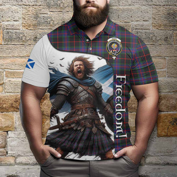 Nairn Crest Tartan Polo Shirt Inspired by the Freedom of Scottish Warrior