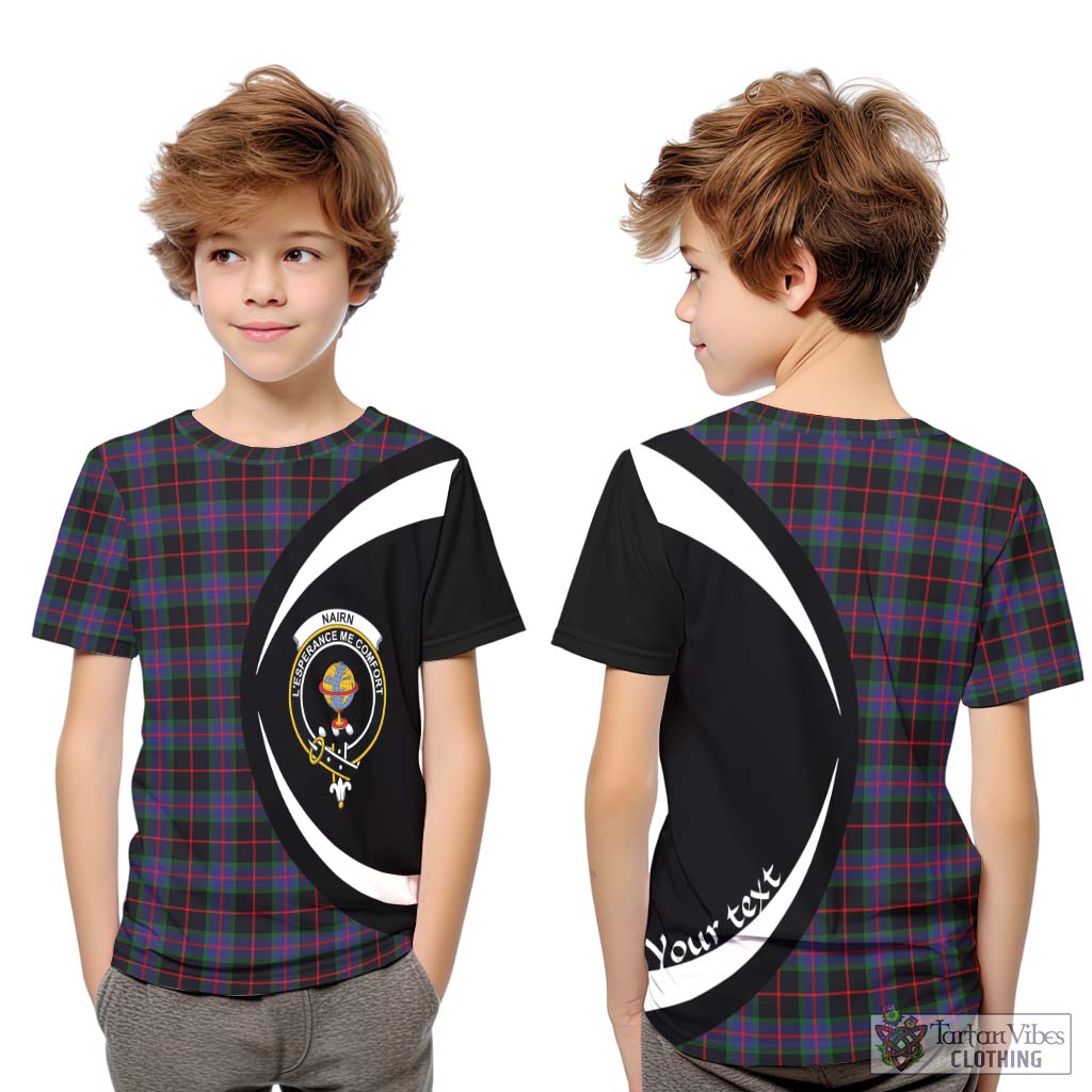 Nairn Tartan Kid T-Shirt with Family Crest Circle Style Youth XL Size14 - Tartan Vibes Clothing