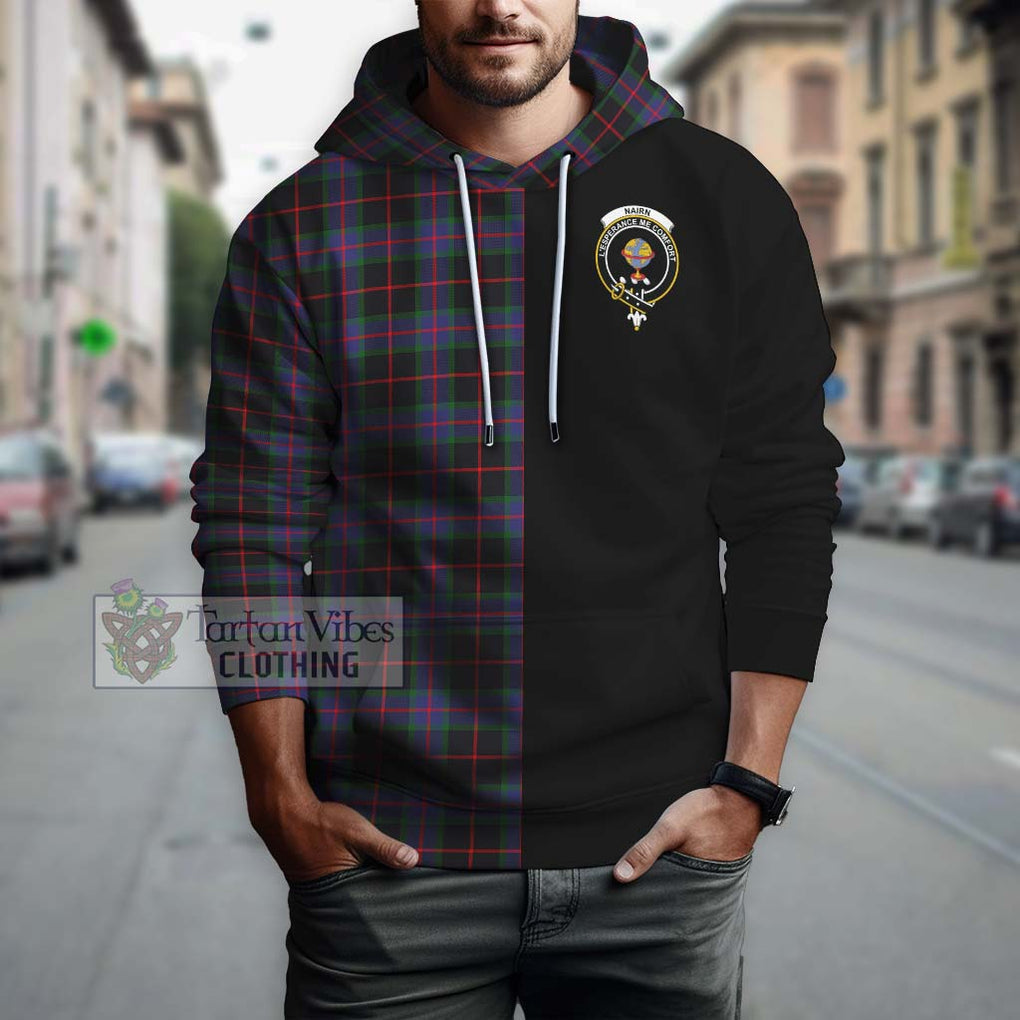 Nairn Tartan Hoodie with Family Crest and Half Of Me Style Zip Hoodie - Tartanvibesclothing Shop