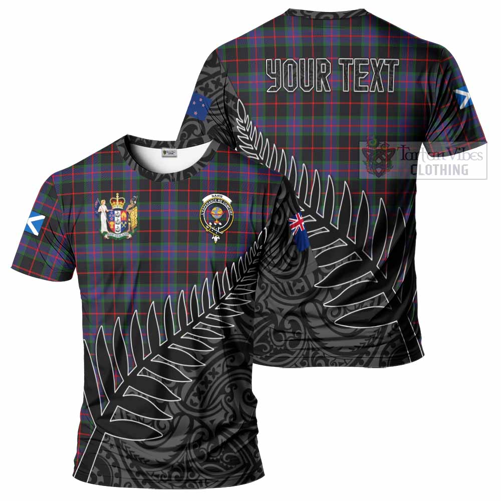 Tartan Vibes Clothing Nairn Crest Tartan T-Shirt with New Zealand Silver Fern Half Style