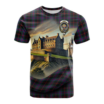 Nairn Tartan Family Crest Cotton T-shirt with Scottish Ancient Castle Style Kid's Shirt - Tartan Vibes Clothing