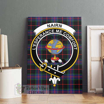 Nairn Tartan Canvas Print Wall Art with Family Crest