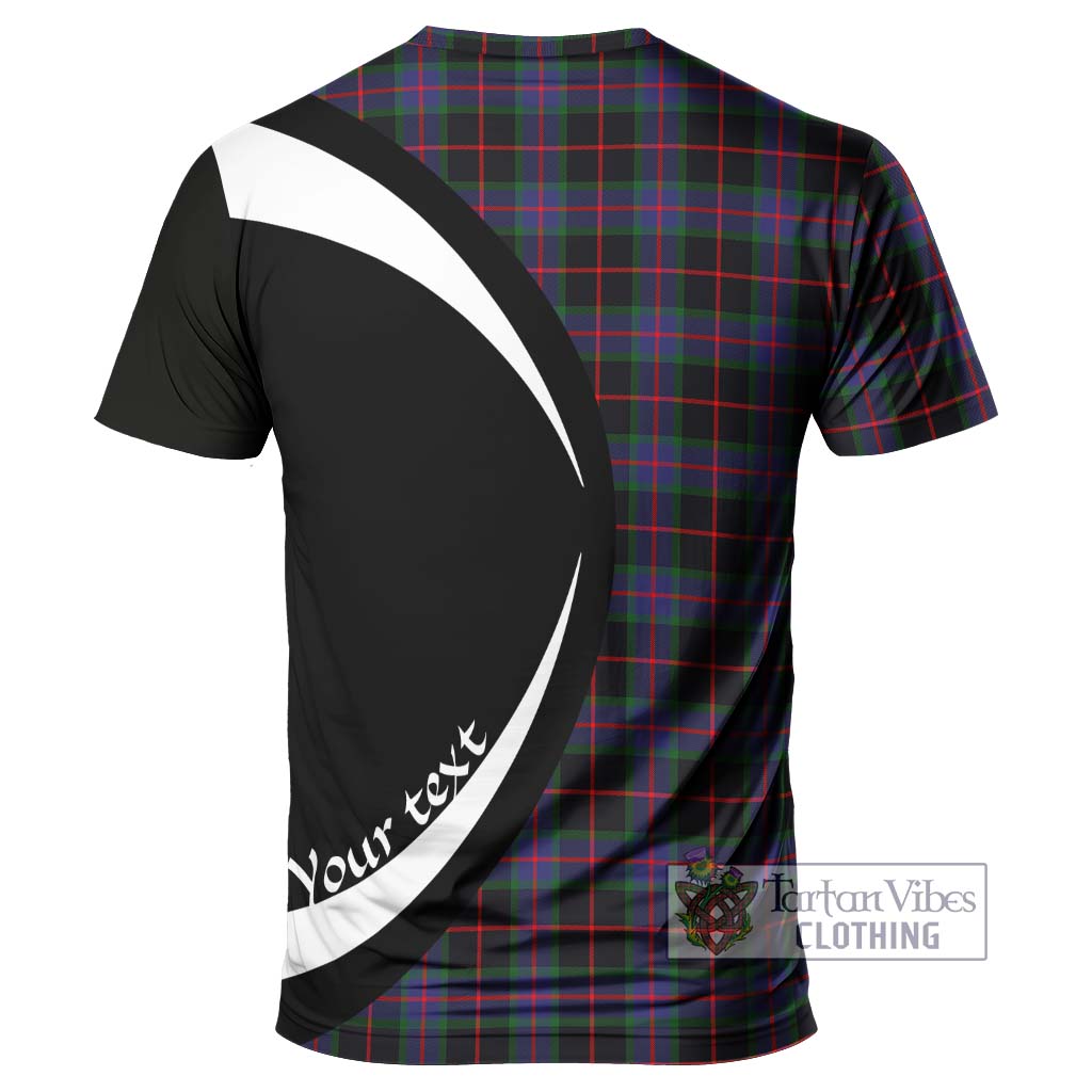 Tartan Vibes Clothing Nairn Tartan T-Shirt with Family Crest Circle Style