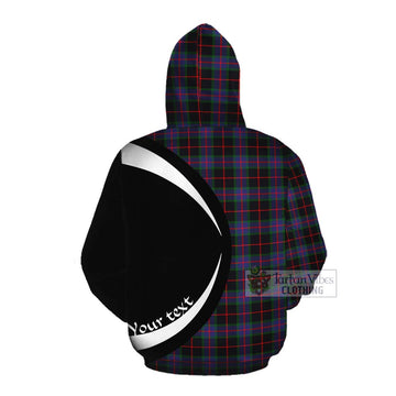 Nairn Tartan Cotton Hoodie with Family Crest Circle Style