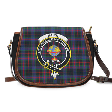 Nairn Tartan Saddle Bag with Family Crest