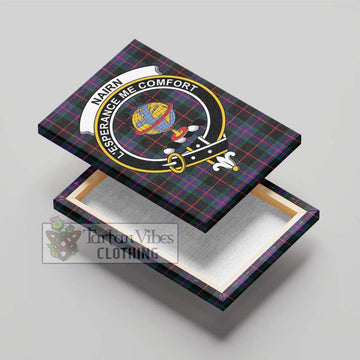 Nairn Tartan Canvas Print Wall Art with Family Crest