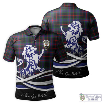 Nairn Tartan Polo Shirt with Alba Gu Brath Regal Lion Emblem