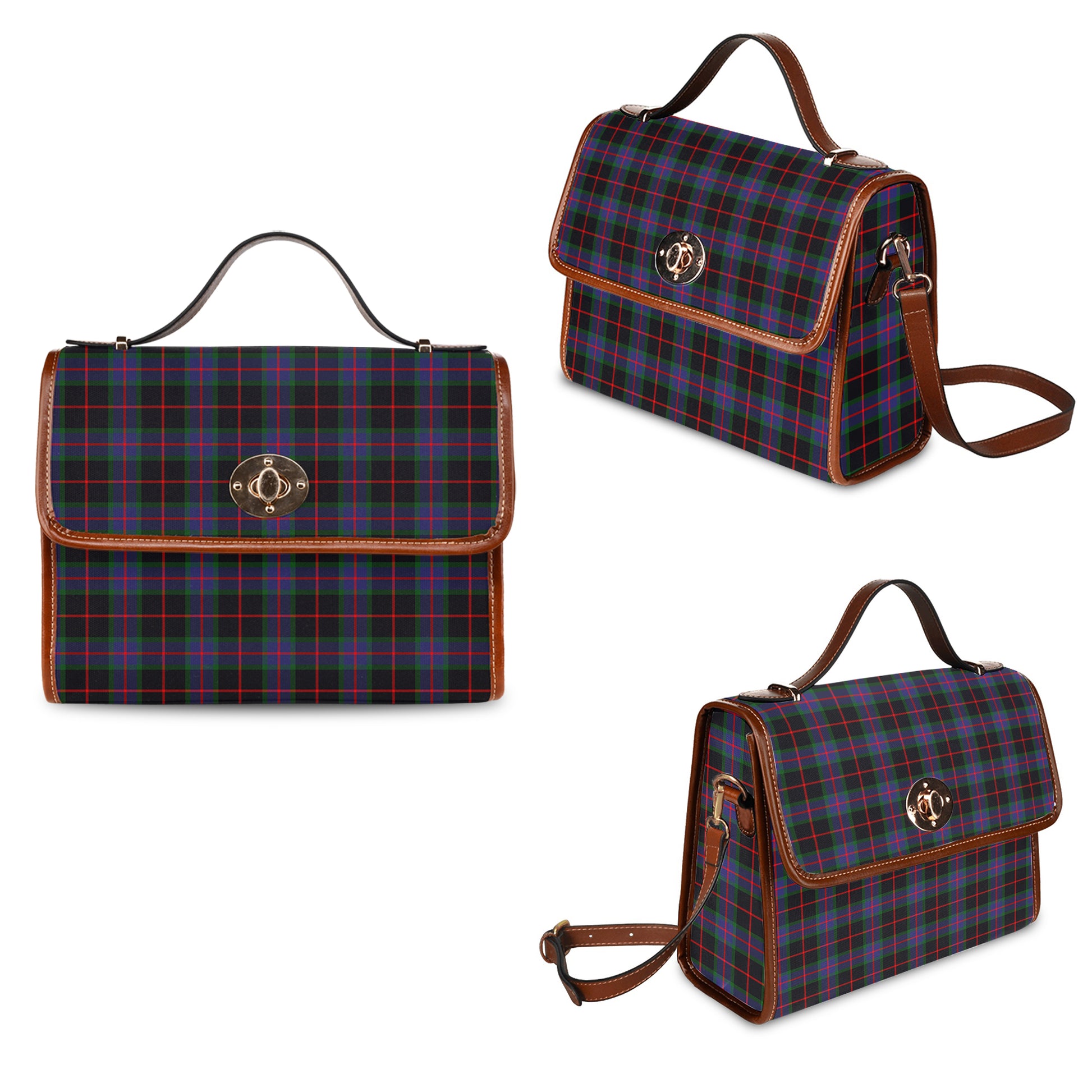 nairn-tartan-leather-strap-waterproof-canvas-bag