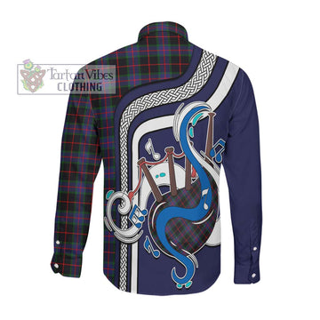 Nairn Tartan Long Sleeve Button Shirt with Epic Bagpipe Style