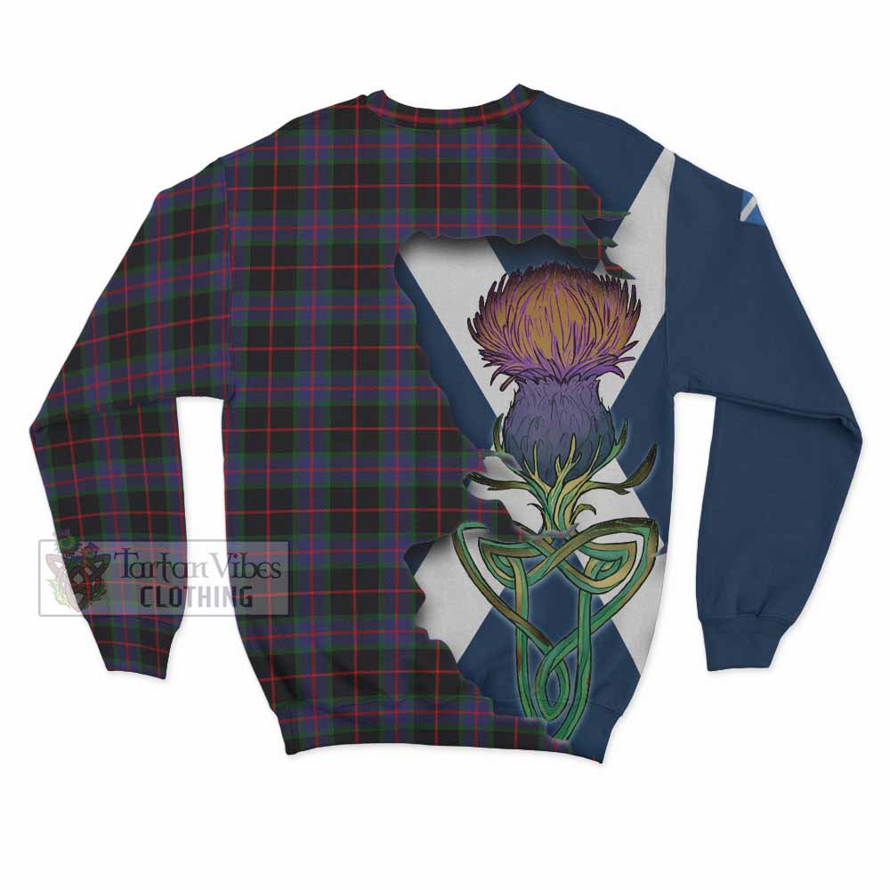 Nairn Tartan Family Crest Sweatshirt Scottish Thistle Celtic Inspired - Tartan Vibes Clothing