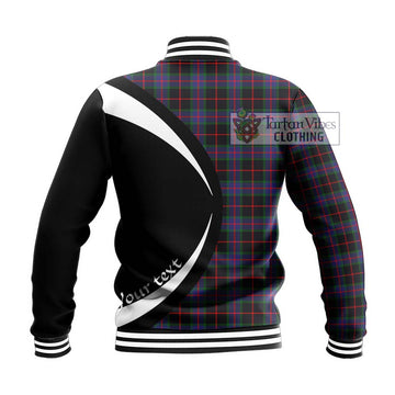 Nairn Tartan Baseball Jacket with Family Crest Circle Style - Tartan Vibes Clothing