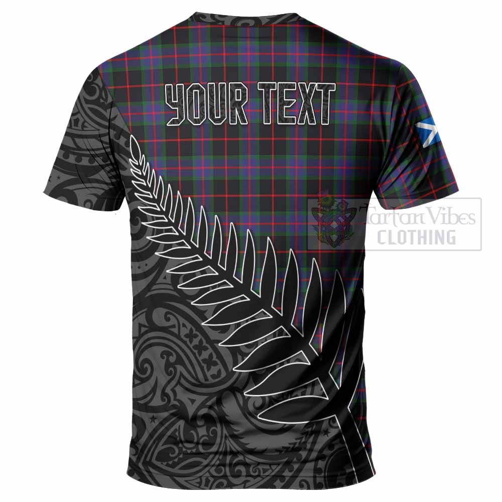 Tartan Vibes Clothing Nairn Crest Tartan T-Shirt with New Zealand Silver Fern Half Style