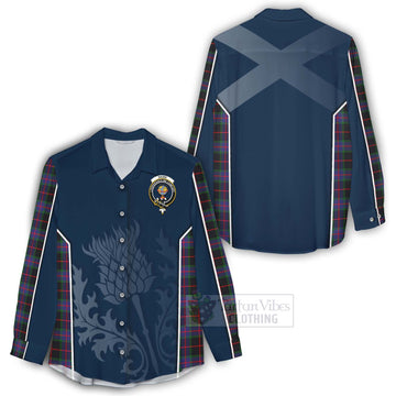 Nairn Tartan Women's Casual Shirt with Family Crest and Scottish Thistle Vibes Sport Style