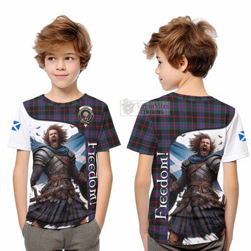 Nairn Crest Tartan Kid T-Shirt Inspired by the Freedom of Scottish Warrior