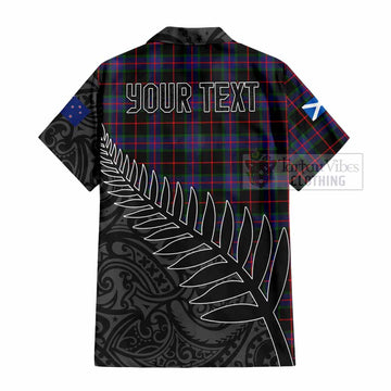 Nairn Crest Tartan Hawaiian Shirt with New Zealand Silver Fern Half Style - Tartan Vibes Clothing