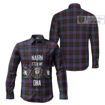 Nairn Tartan Long Sleeve Button Shirt with Family Crest DNA In Me Style