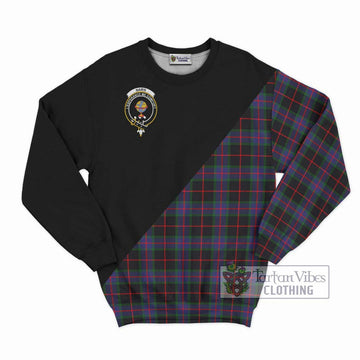 Nairn Tartan Sweatshirt with Family Crest and Military Logo Style