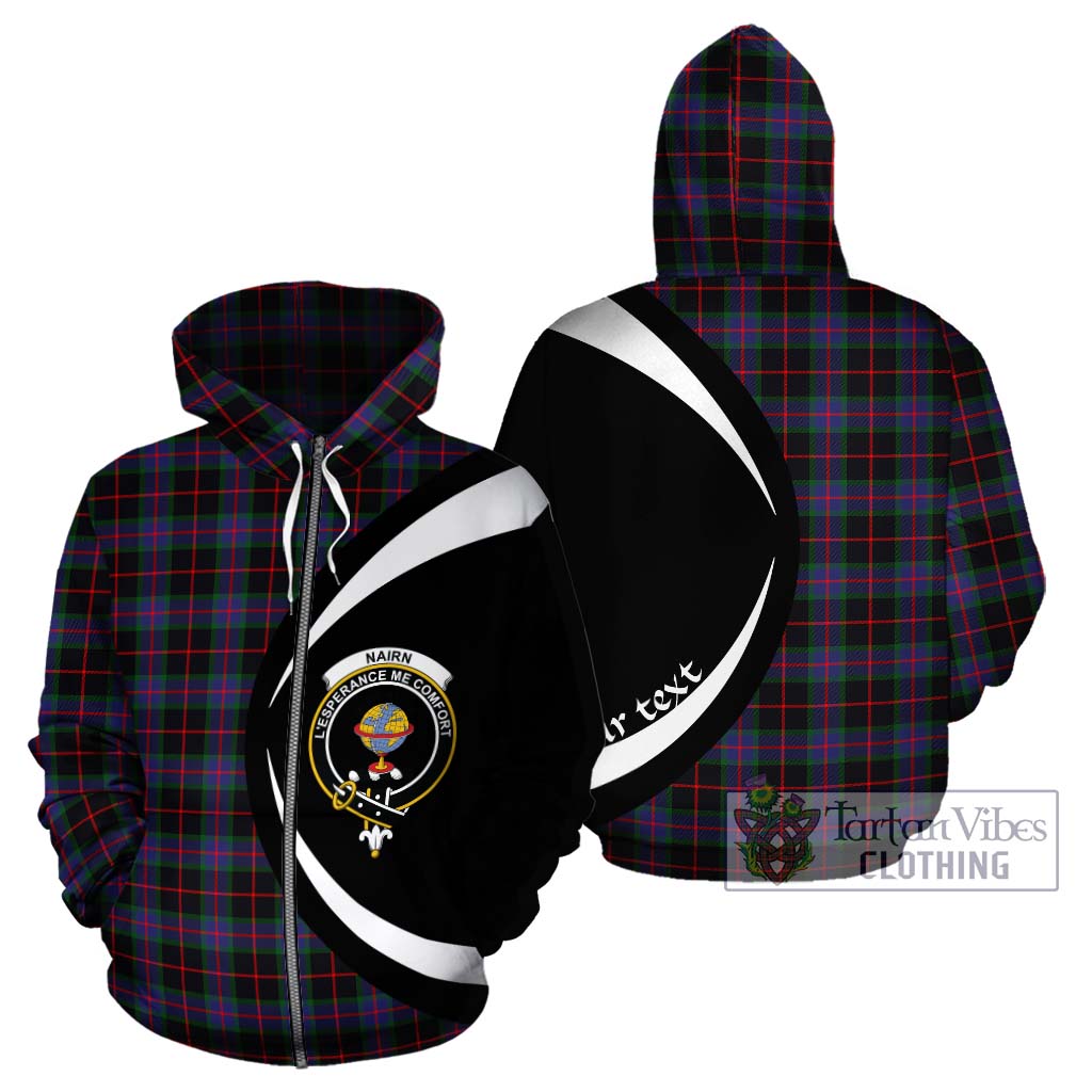 Nairn Tartan Hoodie with Family Crest Circle Style - Tartan Vibes Clothing