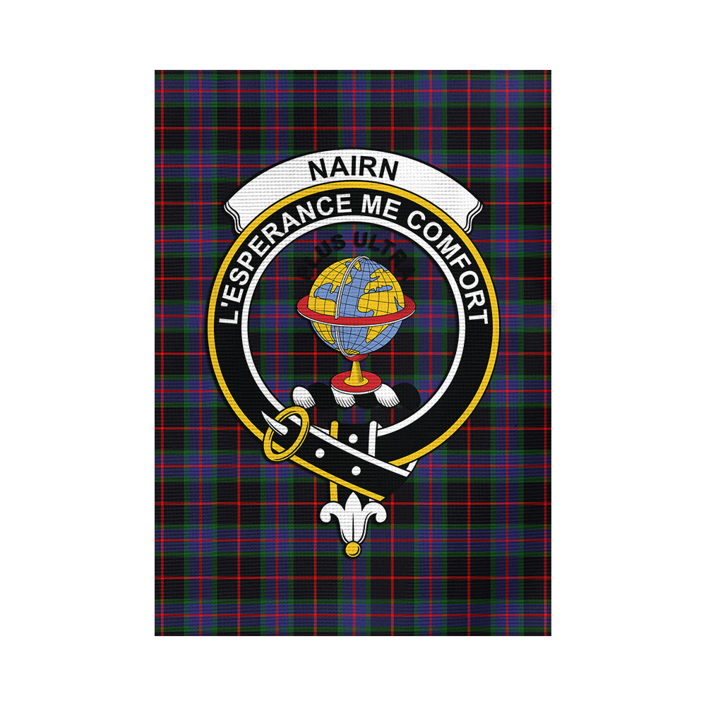 Nairn Tartan Garden Flag with Family Crest - Tartan Vibes Clothing