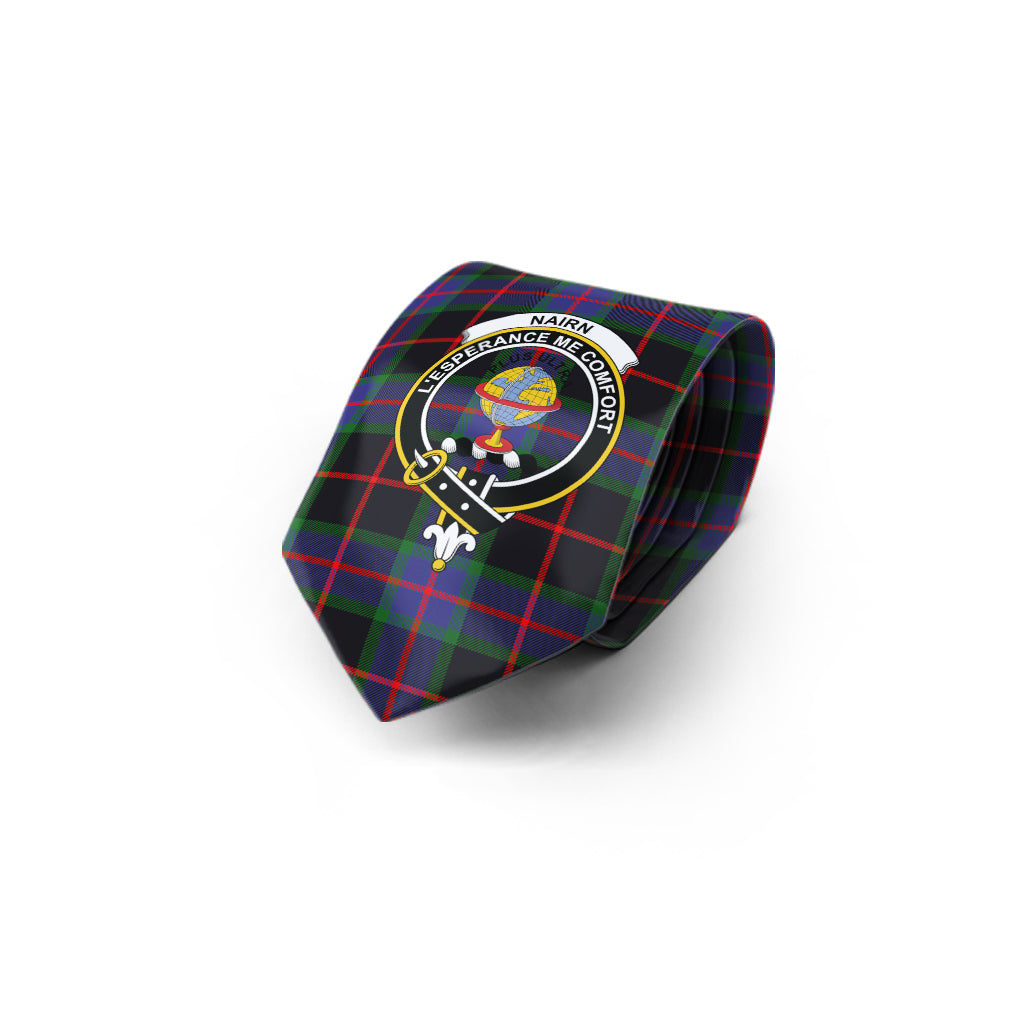 Nairn Tartan Classic Necktie with Family Crest - Tartan Vibes Clothing