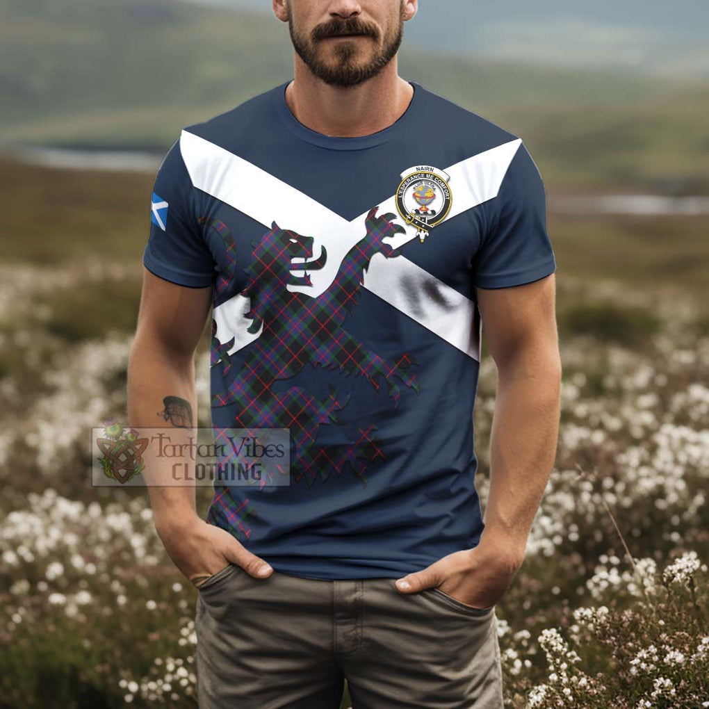 Tartan Vibes Clothing Nairn Tartan Lion Rampant T-Shirt – Proudly Display Your Heritage with Alba Gu Brath and Clan Name