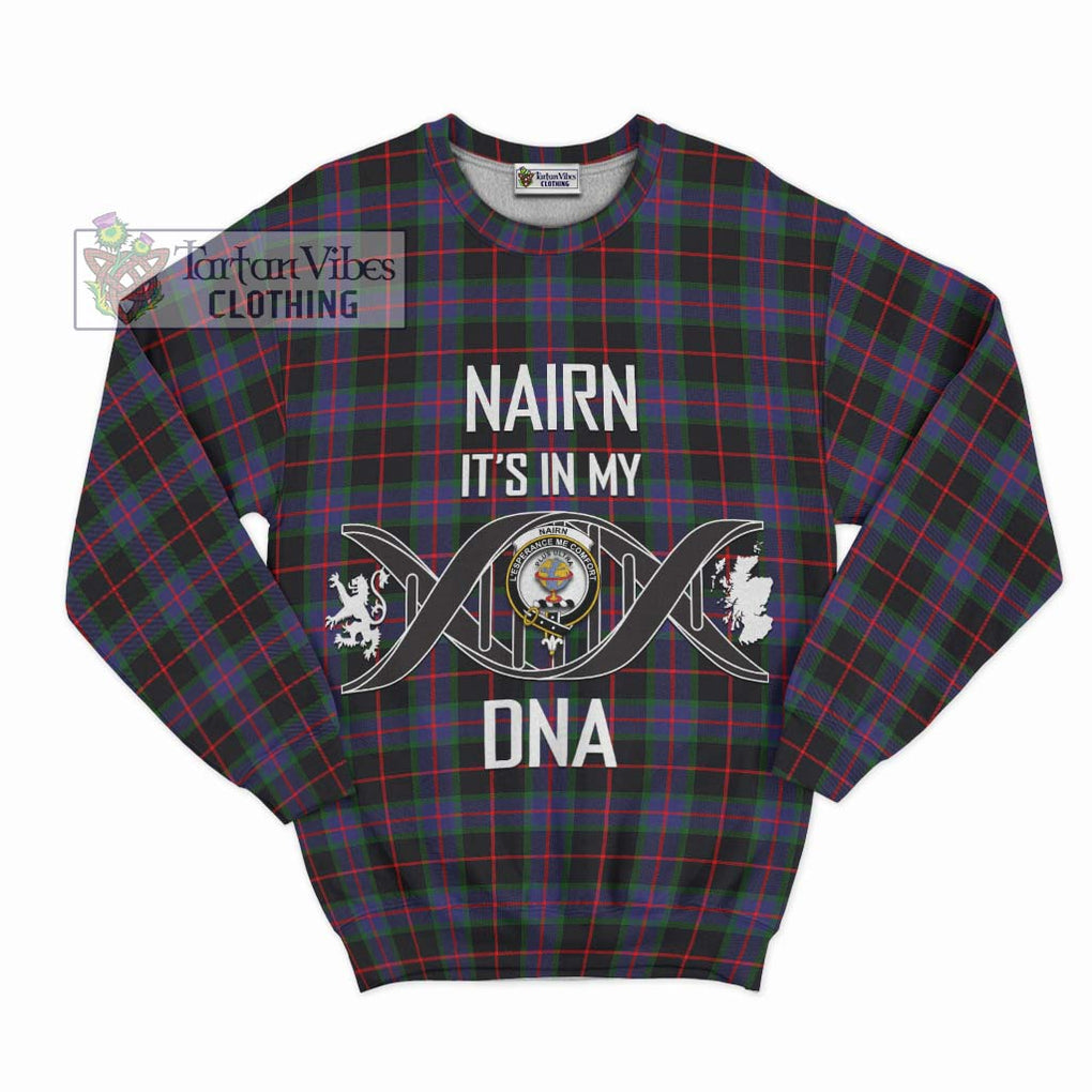 Nairn Tartan Sweatshirt with Family Crest DNA In Me Style - Tartanvibesclothing Shop