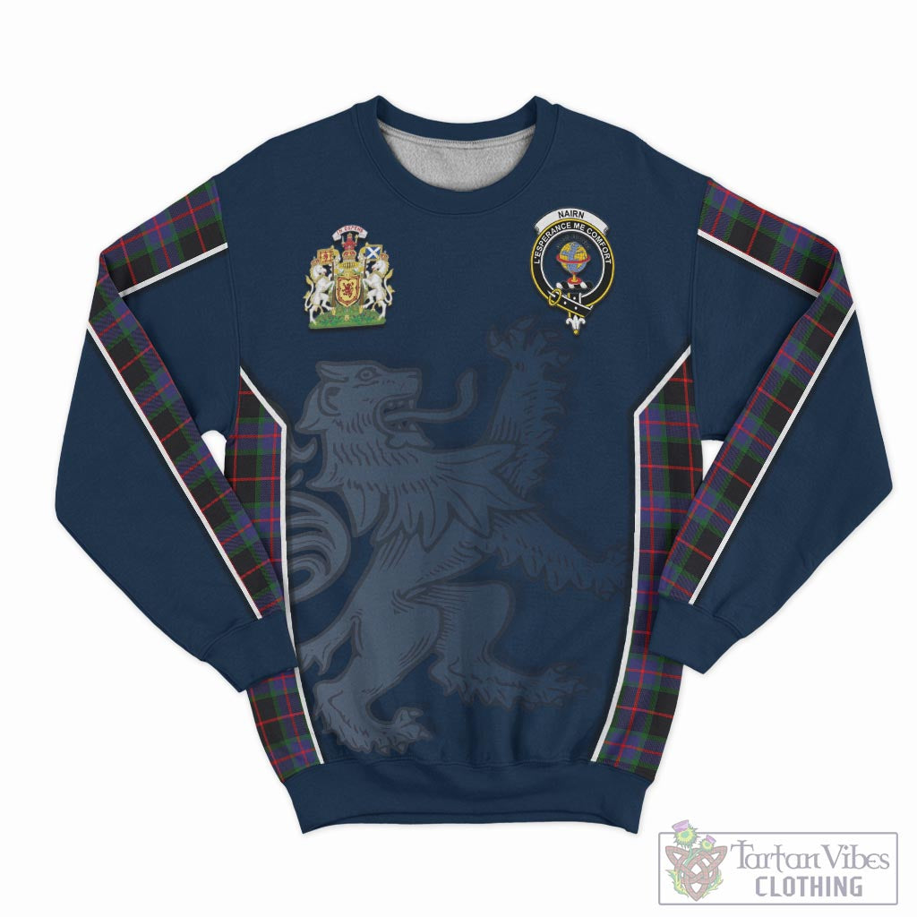 Tartan Vibes Clothing Nairn Tartan Sweater with Family Crest and Lion Rampant Vibes Sport Style