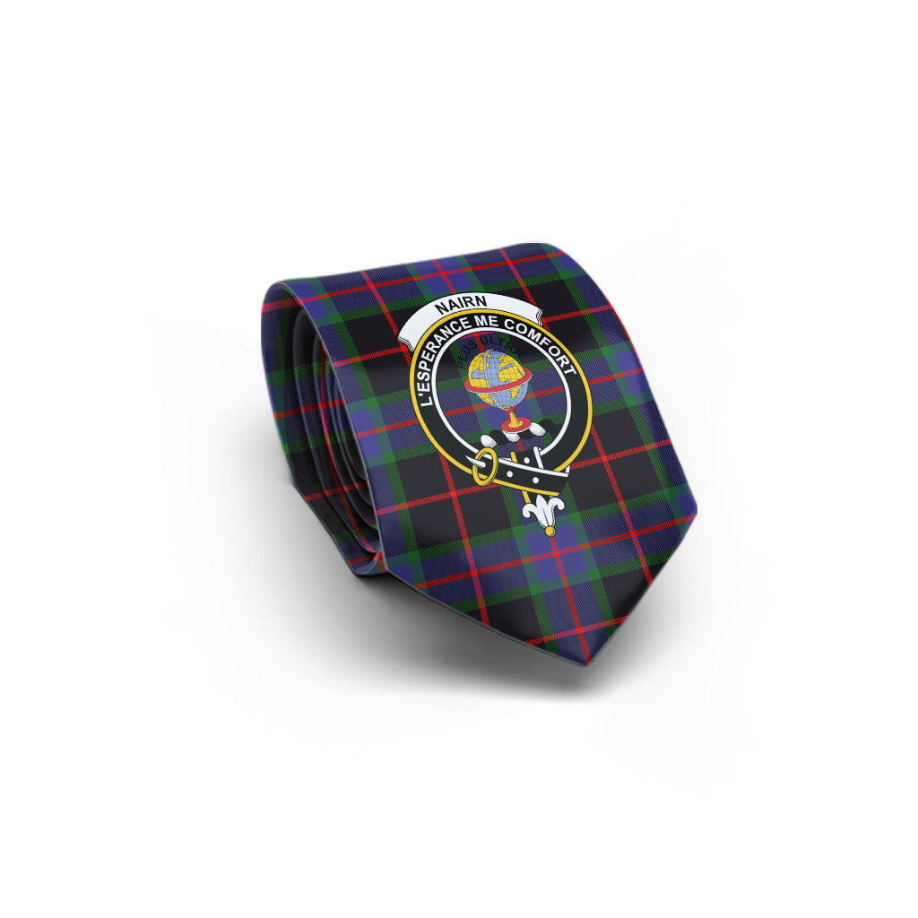 Nairn Tartan Classic Necktie with Family Crest - Tartan Vibes Clothing