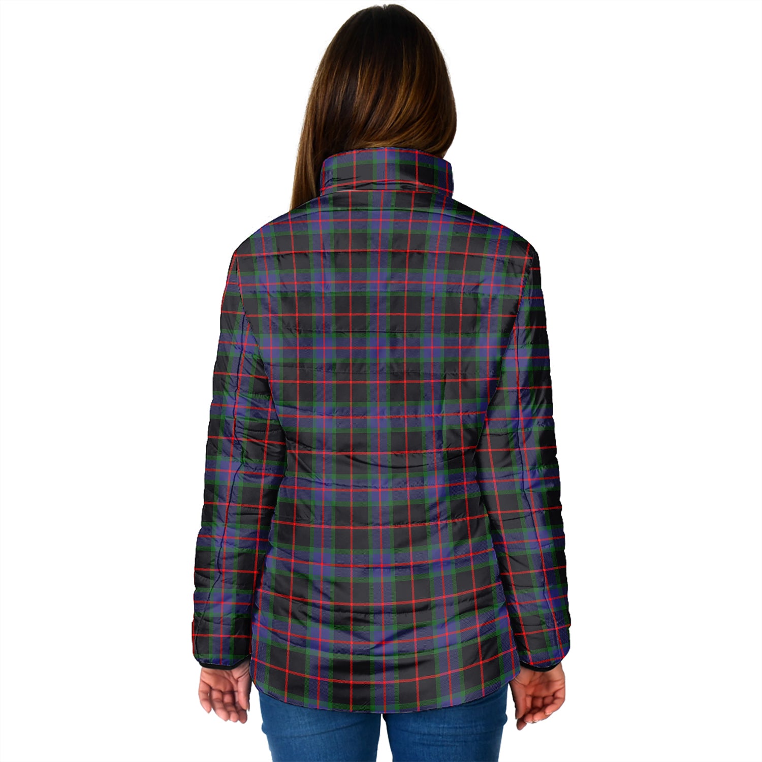 Nairn Tartan Padded Jacket with Family Crest - Tartan Vibes Clothing