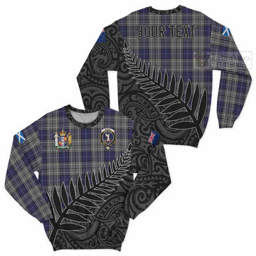 Napier Crest Tartan Sweatshirt with New Zealand Silver Fern Half Style