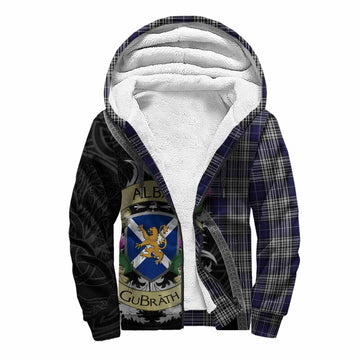 Napier Tartan Family Crest Sherpa Hoodie Lion Rampant Royal Thistle Shield Celtic Inspired Unisex S - Tartan Vibes Clothing