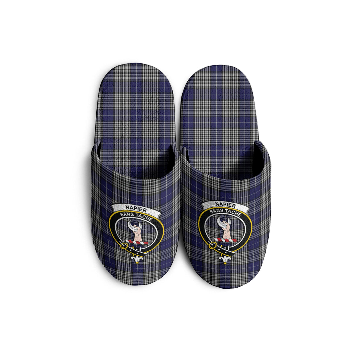 Napier Tartan Home Slippers with Family Crest KIDS - Tartan Vibes Clothing