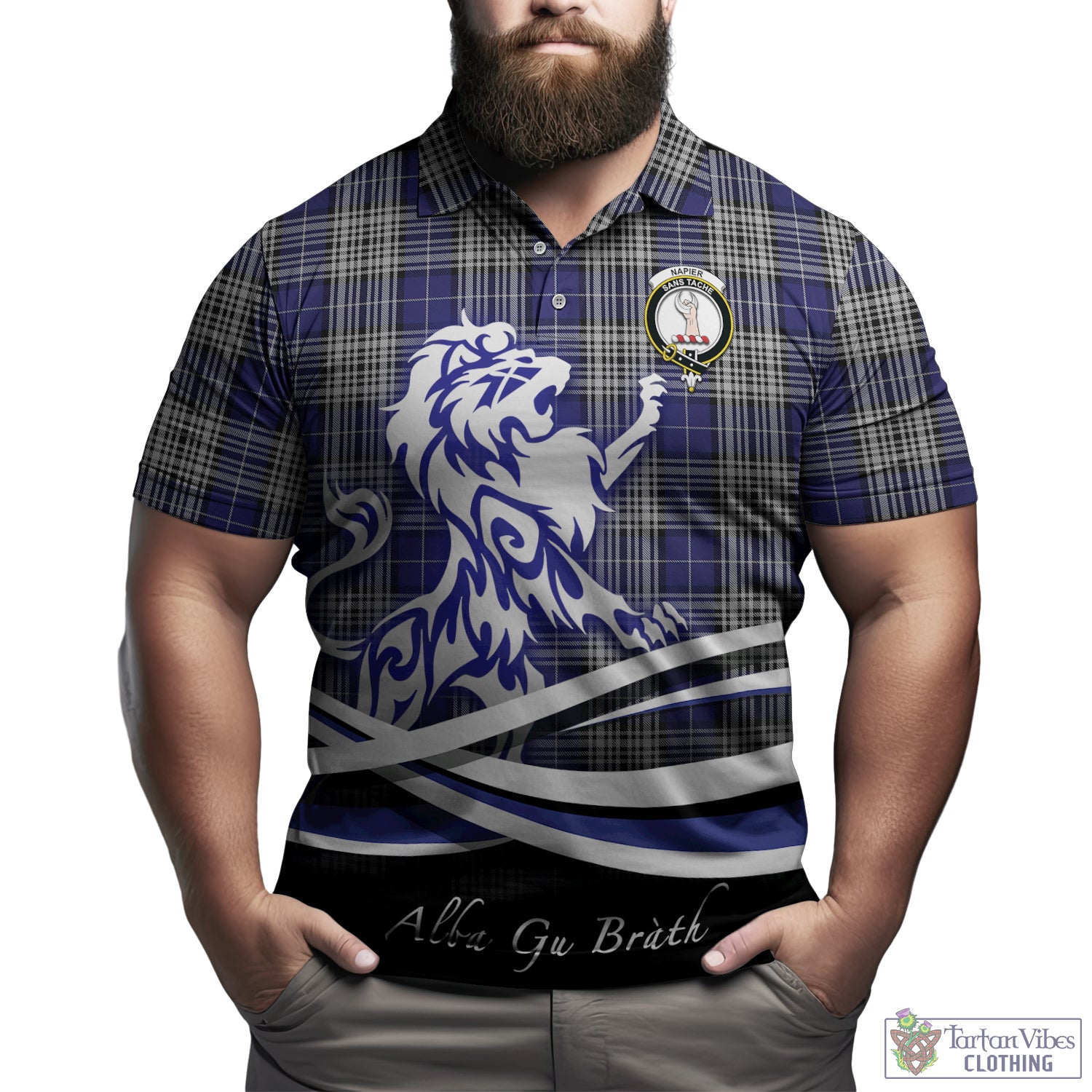 napier-tartan-polo-shirt-with-alba-gu-brath-regal-lion-emblem