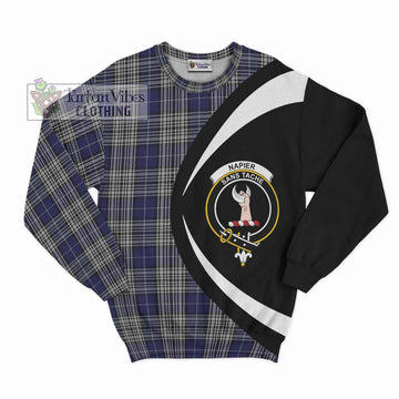 Napier Tartan Sweatshirt with Family Crest Circle Style