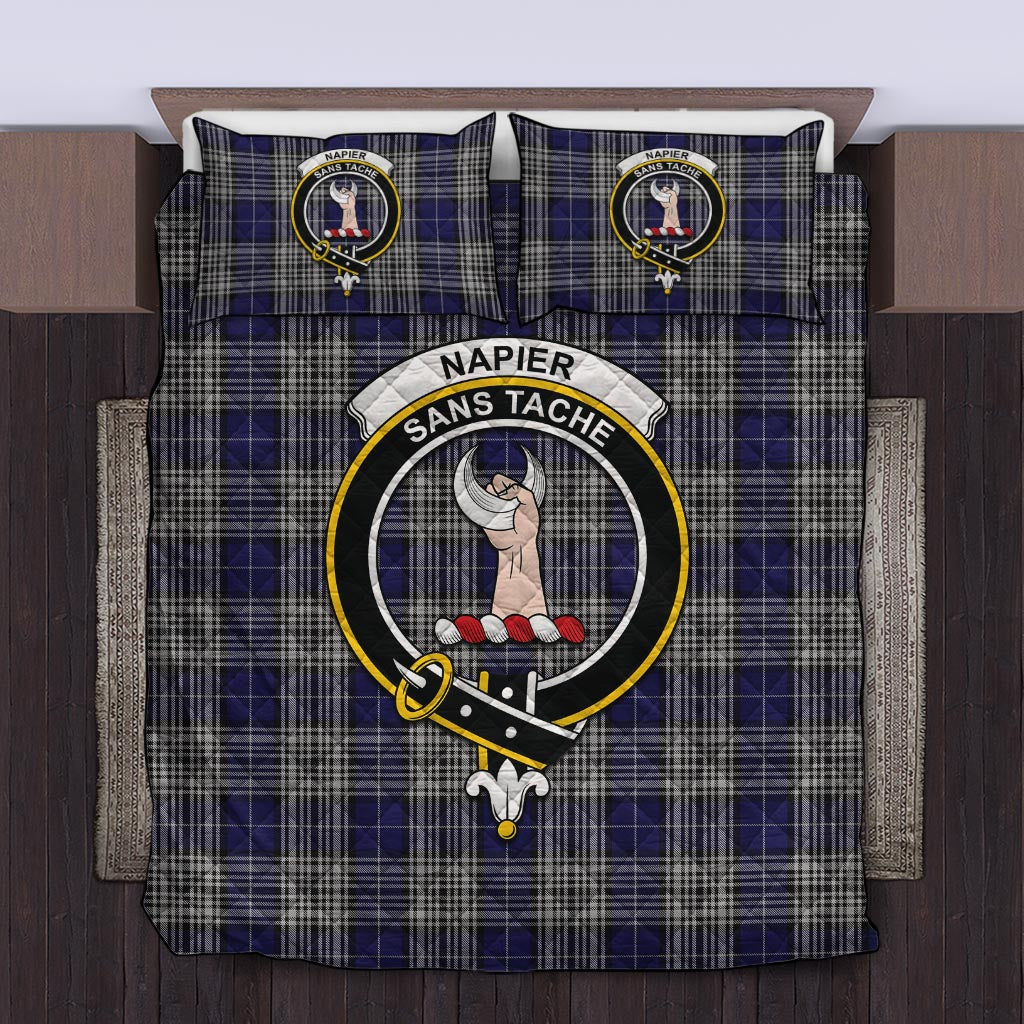 Napier Tartan Quilt Bed Set with Family Crest Twin - Tartan Vibes Clothing