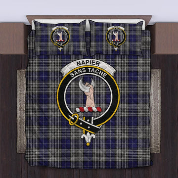 Napier Tartan Quilt Bed Set with Family Crest