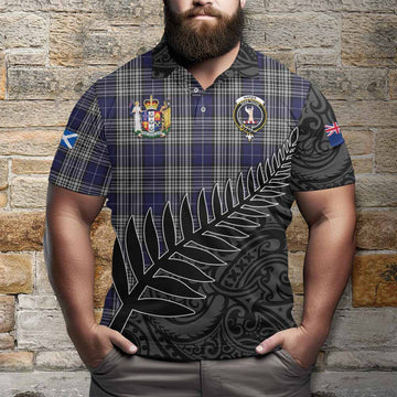 Napier Crest Tartan Polo Shirt with New Zealand Silver Fern Half Style